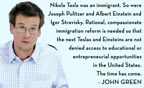 Albert Einstein and Nikola Tesla immigration quote